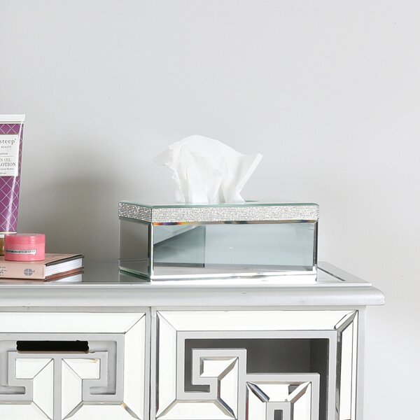 Mirrored kleenex best sale holder